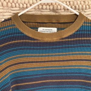 Cooperative women’s Crewneck Sweater - Teal & Brown